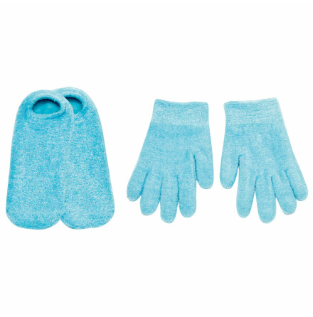 NatraCure Spa-booties-gloves aqua natracure spa strumpor handskar aqua