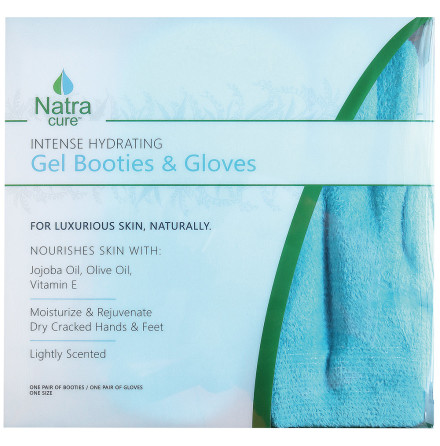 NatraCure Spa-booties-gloves aqua