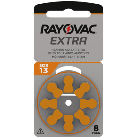 Rayovac extra 13 orange 8-pack